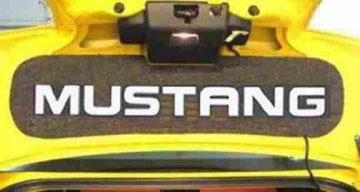 Click on Picture to Enlarge. Sunk Plexi Mirror "MUSTANG" letter mat. 2005 mat shown.