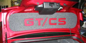 Click on Picture to Enlarge.   2007 GT/CS Painted letter mat design