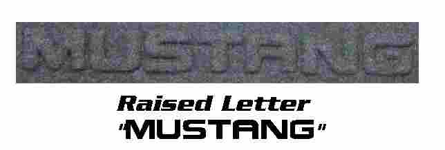 1994-98 Ford Mustang raised "Mustang" letter design mat.